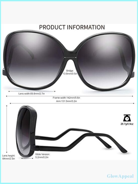 Oversized Cat Eye Hybrid Butterfly Sunglasses UV Protection Retro Style